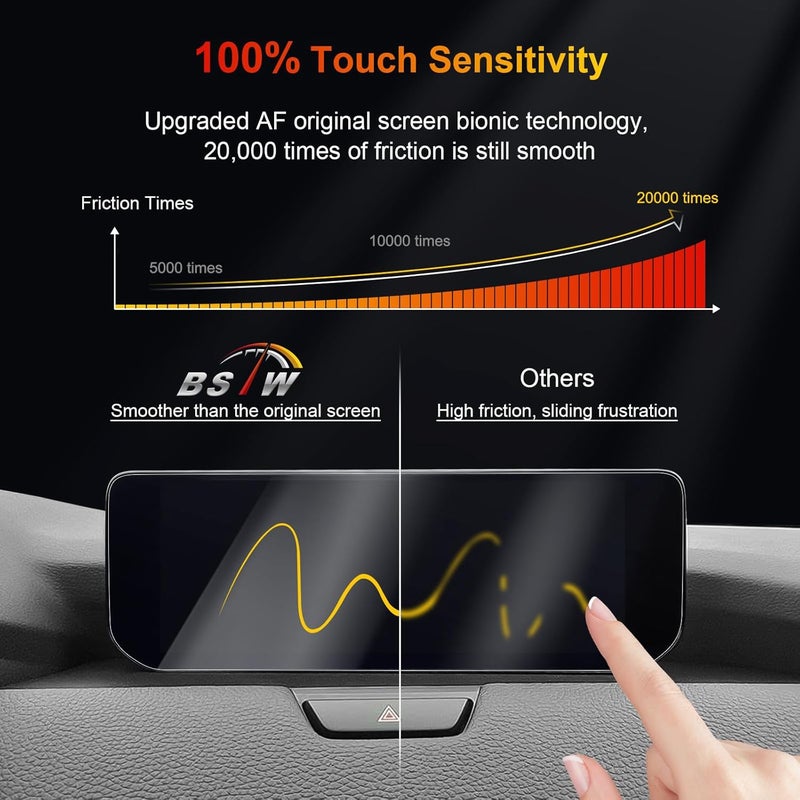 BSTW for 2025 Mazda CX-90 Screen Protector for 2024 2025 CX-90 3.3 Turbo Select/2024 CX90 PHEV Preferred 10.25" Center Display Bubble Free Soft Nano Protective Film 2PCS - Image 3